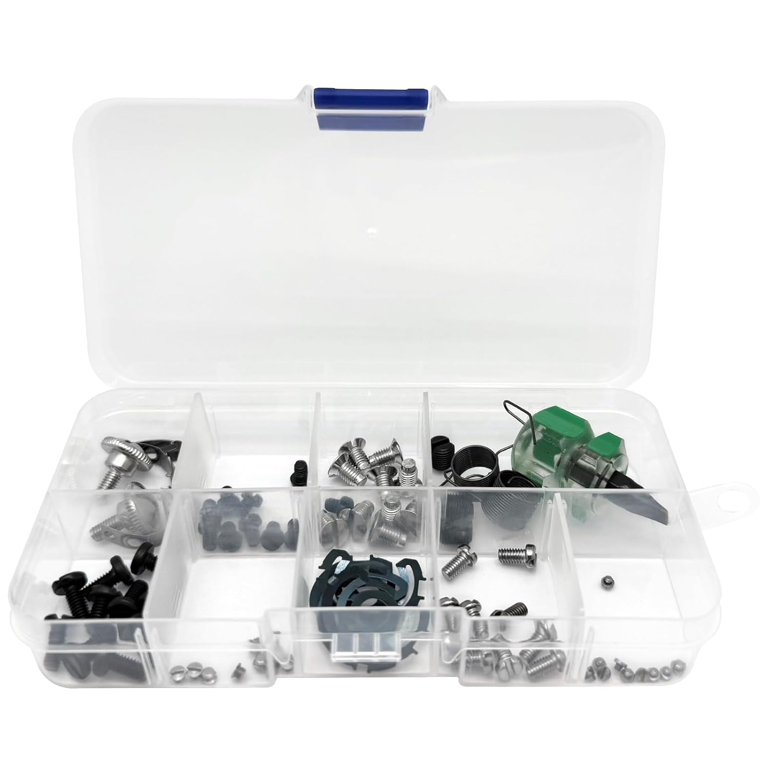 1 Box Sewing Machine Screw Kit, Metal Fasteners Durable Multiple Types Easy Replacement Needle Plate Screws Wear Resistant for Industrial Sewing Machines