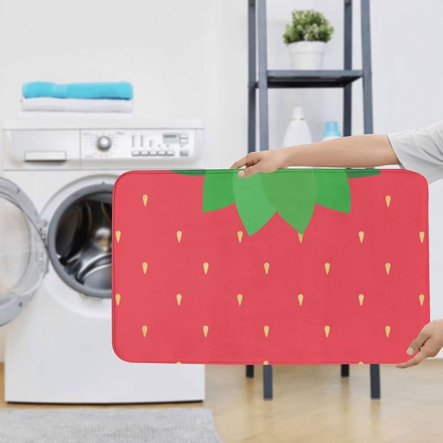 Amazon｜トイレマット 3点セット トイレ フタカバー イチゴ柄