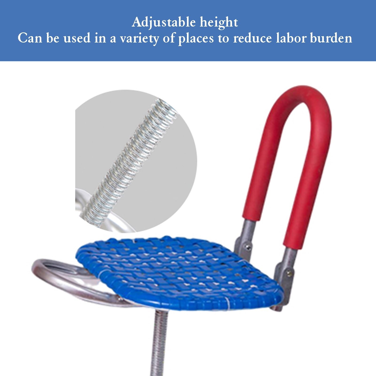 Sgabello Da Giardinaggio Resistente, Sedia Giardino For Esterni(Red)