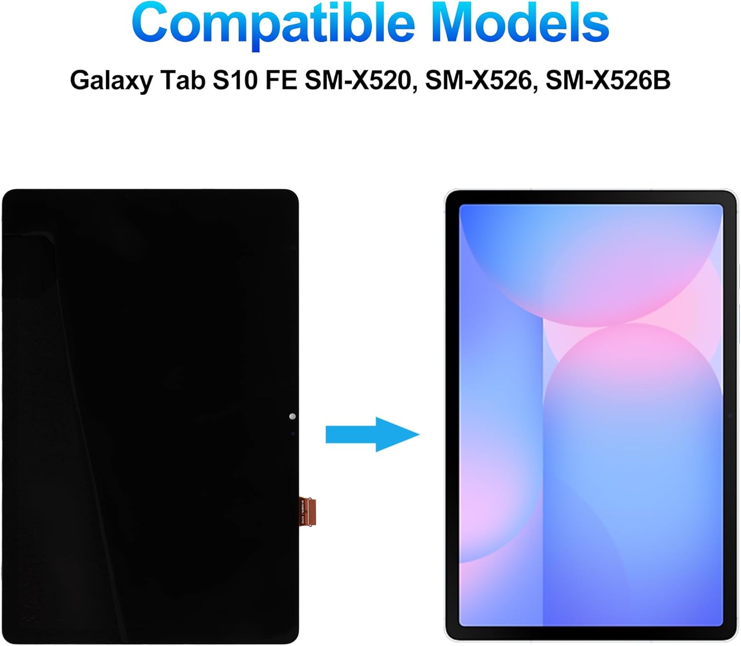 LCD Display for Samsung Galaxy Tab S10 FE SM-X520, SM-X526, SM-X526B LCD Display Touchscreen Digitizer Assembly with Repair Toolkit,10.9 inch
