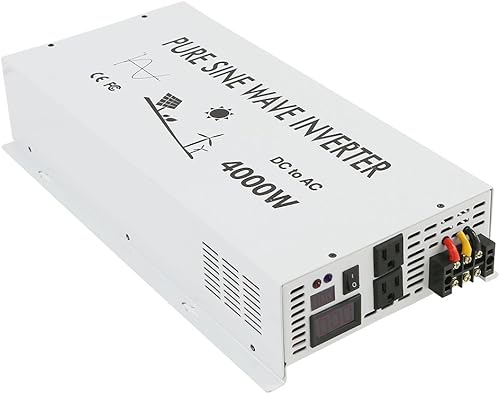 WZRELB 4000 W 24 V 120 V fuera de la red DC a CA convertidor de voltaje fuente de alimentación para el hogar onda sinusoidal pura energía solar