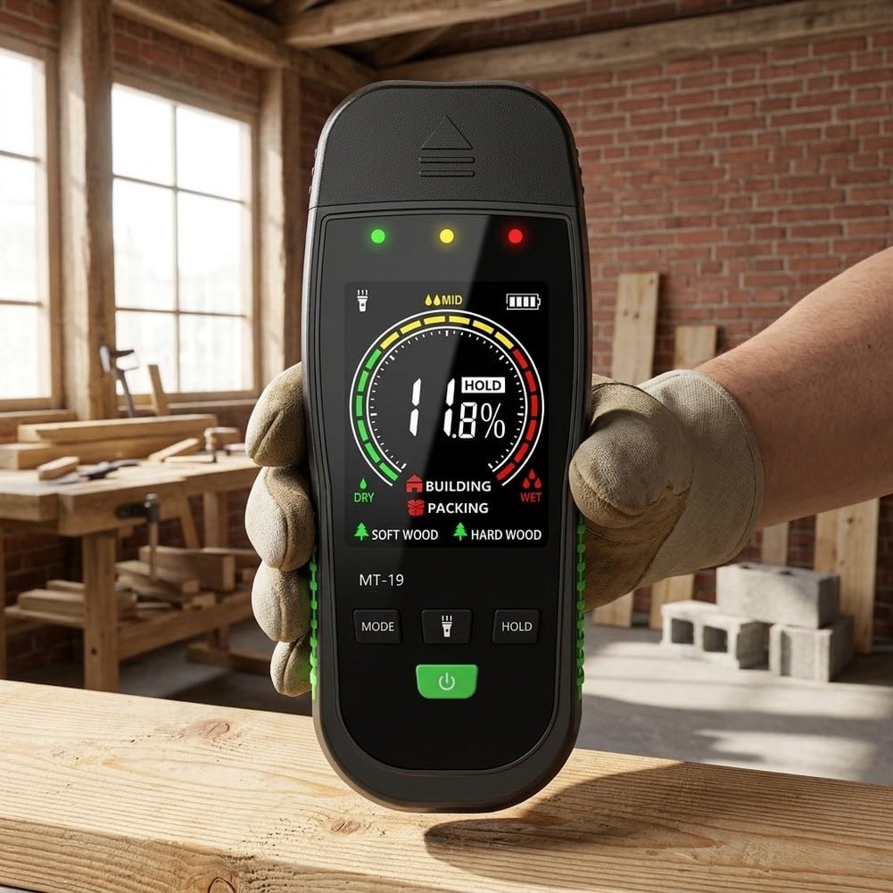 Holzfeuchtemessgerät 2-Pin Digital LCD Feuchtigkeitsmesser