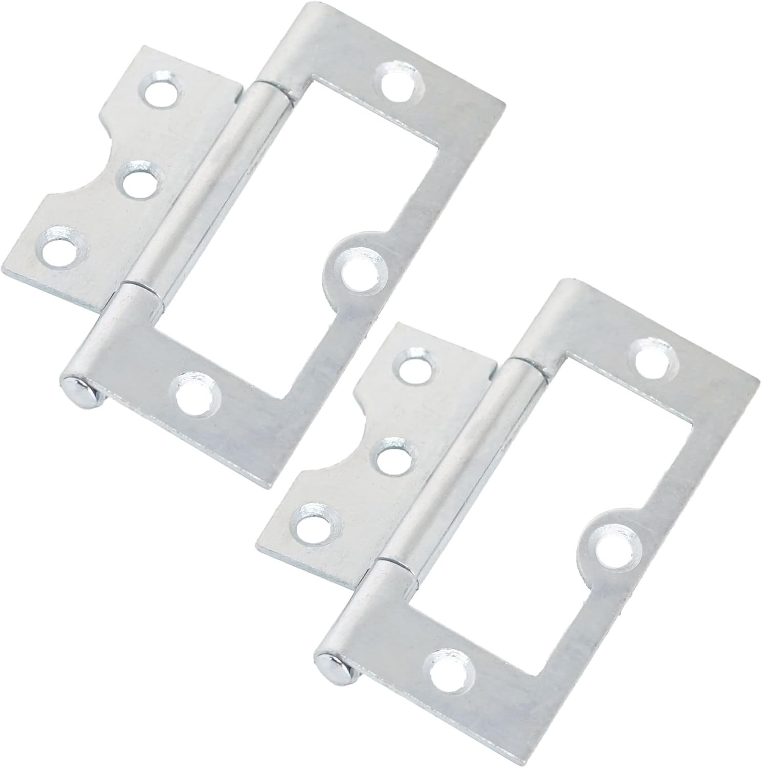 Flush Door Hinges,4 Pieces Heavy Duty Stainless Steel Small Flush Hinge With Screws For Cabinet Closet Furniture And DIY Bearing Mute 4 - View #7
