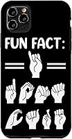 Vista 11 de Funda divertida para iPhone 11 ASL en lenguaje de señas americano, hecho divertido, no me importa