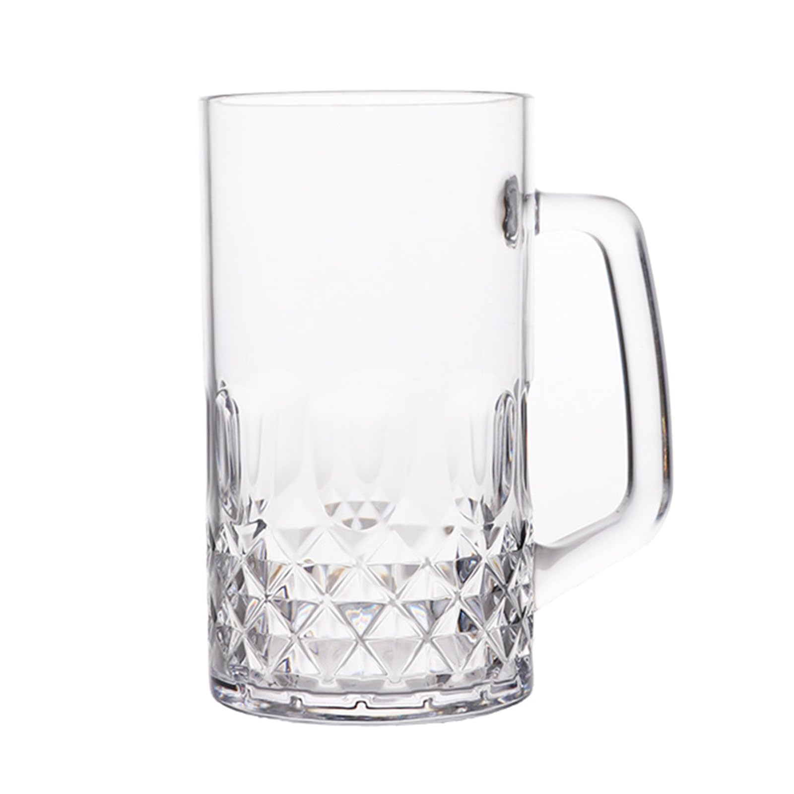 MICFENY Clear Plastomer Dimpled Mugs Classical Dimpled Designs Mugs Dishwasher Safe Cups Freezers Safe Glass