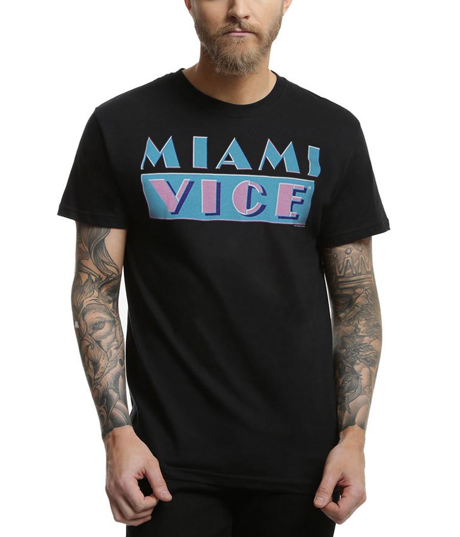 ANIMATION SHOPS Miami Vice Logo Adult T-Shirt