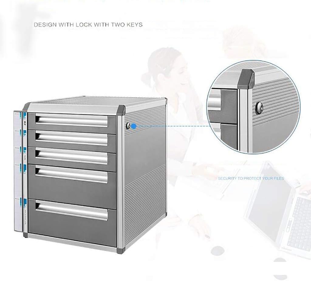 Multifunction Office Storage File Cabinet-File Rack,Cabinet Filing Cabinet Storage Cabinet Low Cabinet Multifunction with Lock Drawer 4 Floor Aluminum Alloy A4 Paper File Desktop Storage Cabine
