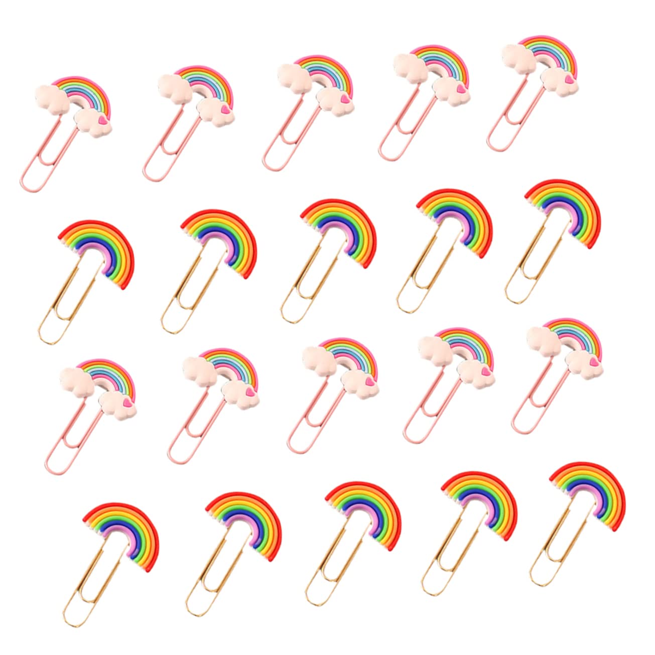 NUOBESTY 100stücke Bunte Dekorative Büroklammern Teiliges Rainbow-file-clips Für Schule Und Büro Kreative Mehrzweck-papierclips Verschiedenen Farben Markieren Und Organisieren