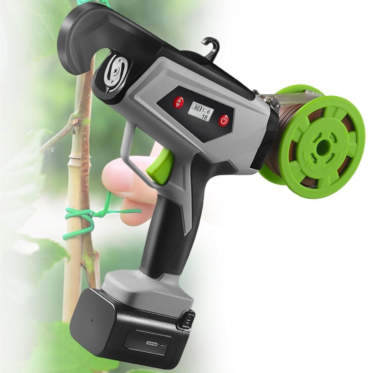 Outil électrique Pour Lier Les Plantes Grimpantes, Machine à Attacher Les Plantes Grimpantes,Machine à Lier Les Plantes Grimpantes,Machine Sans Fil Pour Lier Les Arbres Fleurs Légumes(62RollsStrap)