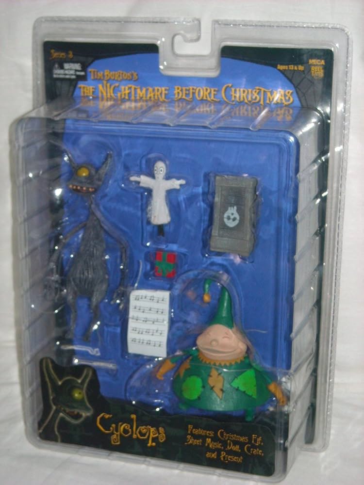 ナイトメアビフォアクリスマス シリーズ3 Cyclops Features:Christmas Elf,Sheet Music,Doll,Crate,and Present Amazon.com: NECA Tim Burton's The Nightmare Before Christmas