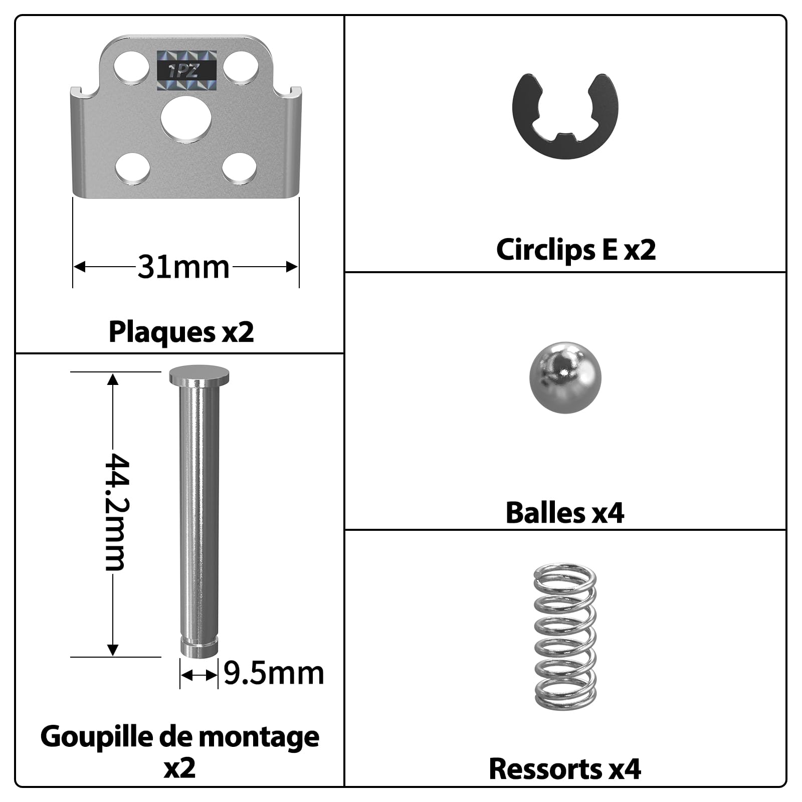 1PZ FZX-10R Repose-pieds pour moto Ensemble de deux pièces Compatible avec Kawasaki ZX-6R ZX-7R ZX-9R ZX-10R ZX-12R Z1000