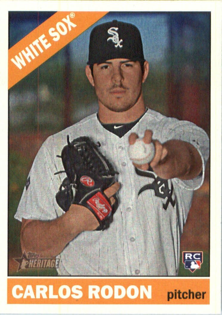 2015 Topps Heritage High Number Baseball Rookie Card (SP) #710 Carlos Rodon Baseball Rookie Card