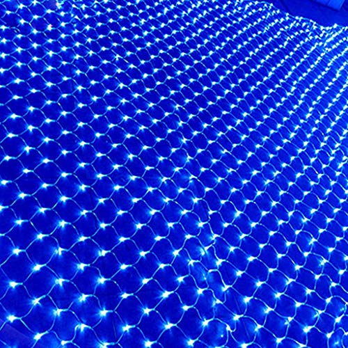 Preisvergleich Produktbild QVIVI LED Blaues Lichternetz, wasserdichte Lichtervorhang Lichterketten, Für Die Weihnachtsfeier Im Freien, Mit Anschließbarem Heckstecker 3m*2m