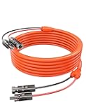 30Ft 10AWG Solar Panel Extension Cable - Tonton 6mm² Solar Extension Wire with IP68 Male and Female Connectors, Durable PV Cable for Home, Boat, Photovoltaic Systems and RV Solar Panels