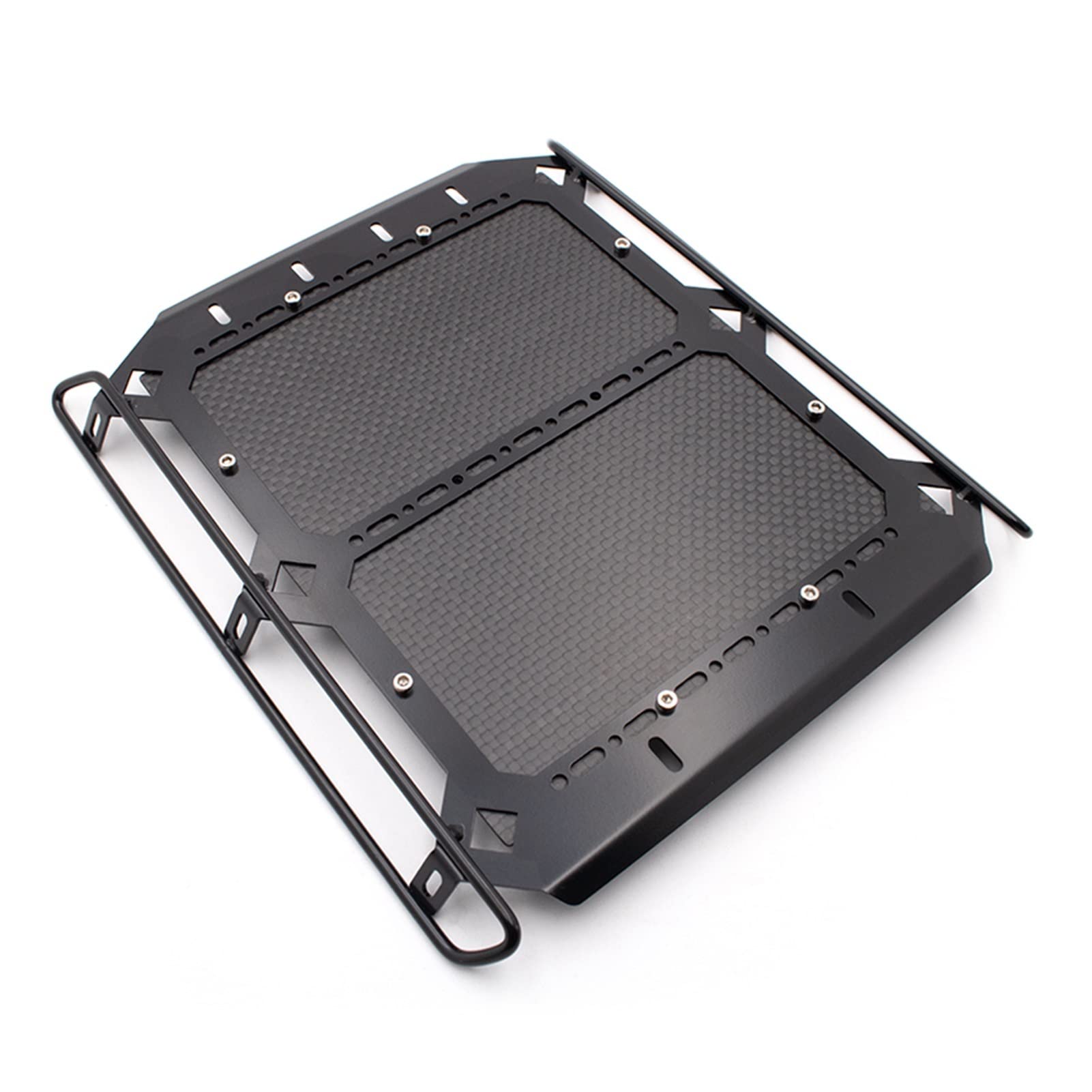 Metalowy bagażnik dachowy wyścigowy z panelem z włókna węglowego 184x168mm Ulepszenia części RC Crawler Car, do dachu Traxxas, TRX6 G63 TRX4 G500 Bagażnik dachowy