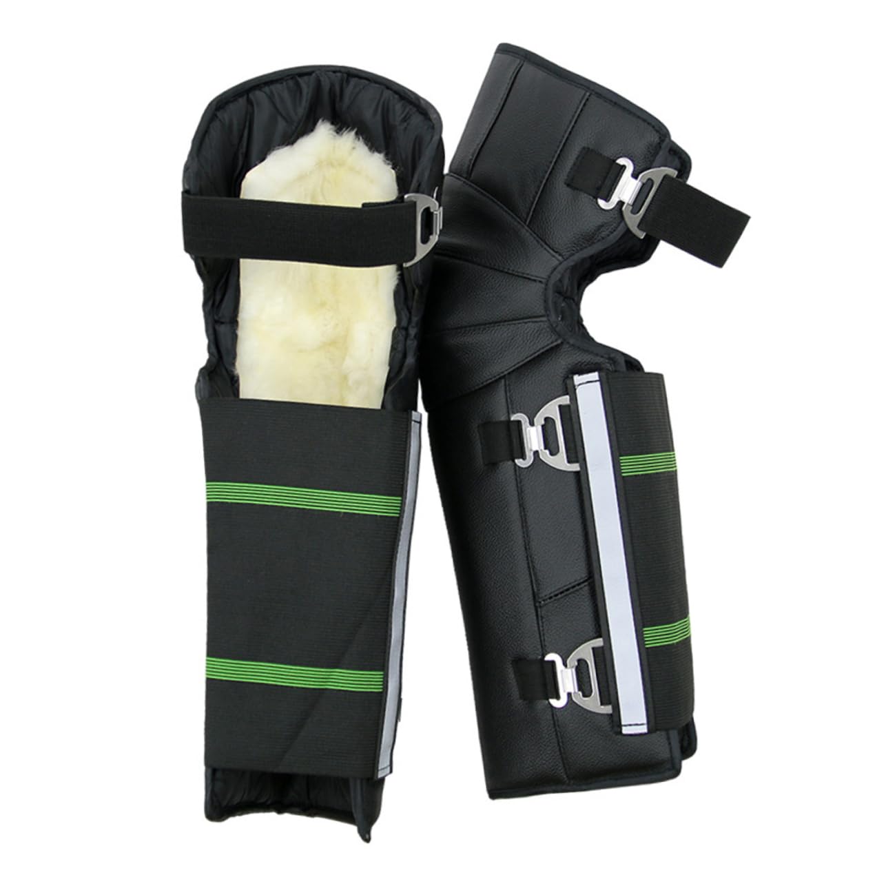 Gogogmee 1pair Knee Sleeve Motorcycle Warm Protectors Windproof Leg Guards for Cold Weather Lightweight Easy to Install for Motorbiking Electric Vehicles Design Excellent Craftsmanship