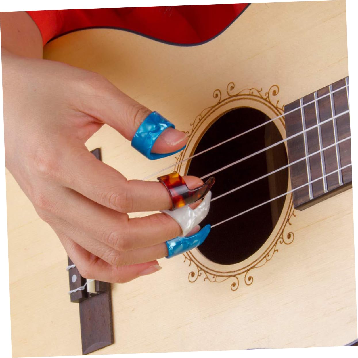 ifundom 3piezas Accesorios Para Guitarra Kit De Cambio De Cuerdas Capo Púas y Enrollador De Cuerda Herramientas Prácticas Para Guitarristas Color Negro