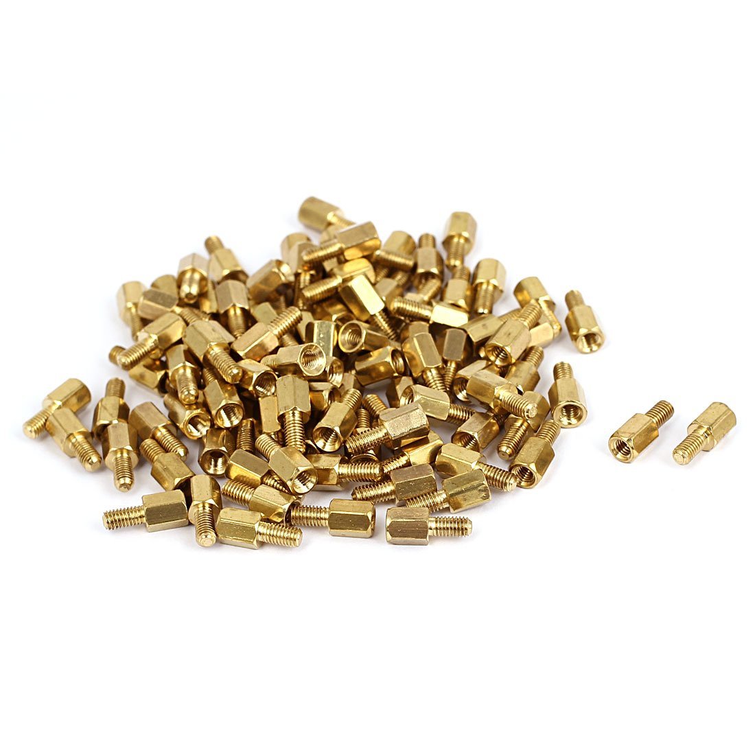 KTM Healthcare® M3x5mm+6mm Female Male Threaded Brass Hex Standoff Spacer 100pcs-image-45