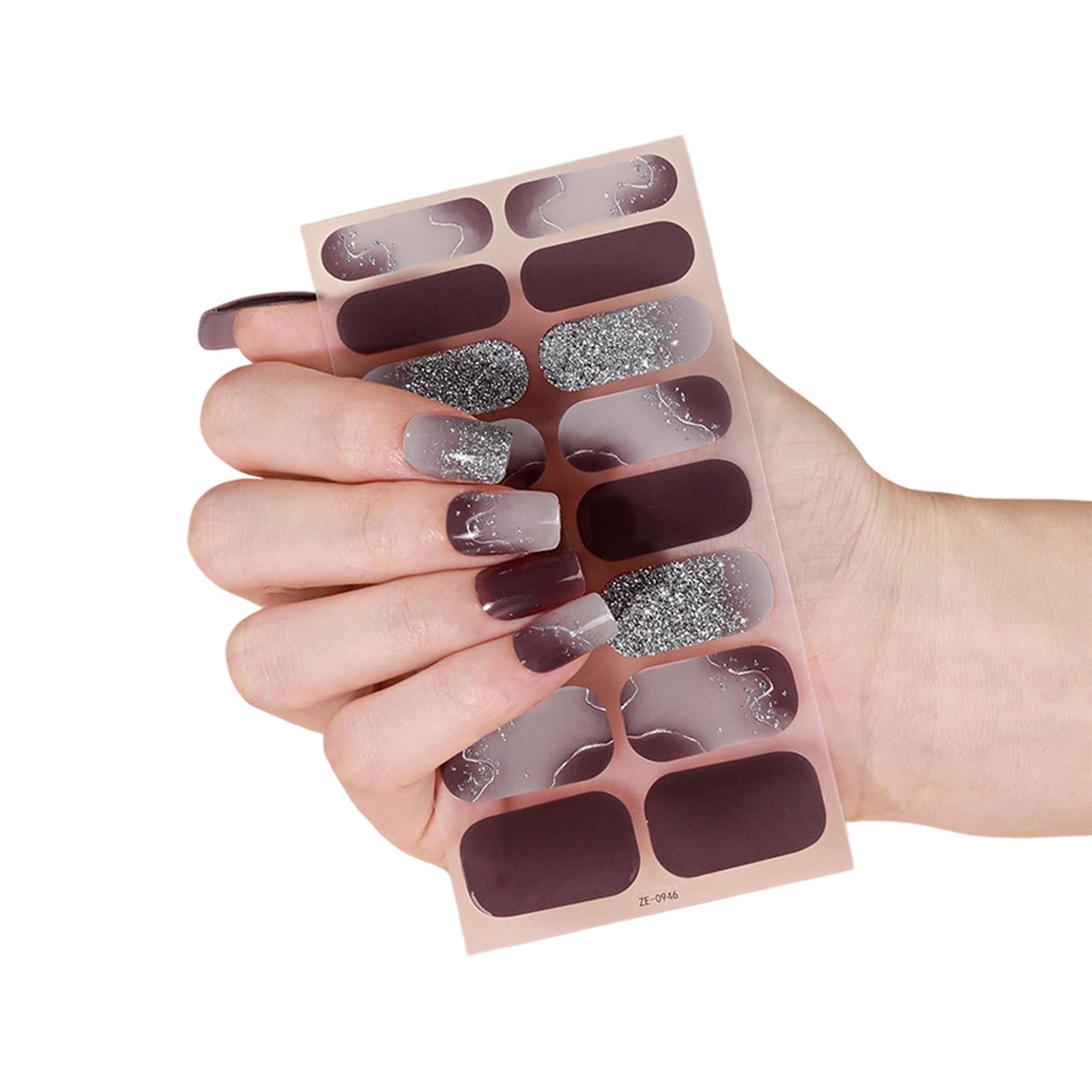 Nails Strips Stick on Decals Extended Wear Polish Film Secure and Simple to Apply Daily Use Women Craft Decorations Denial Light Unguis Stickers