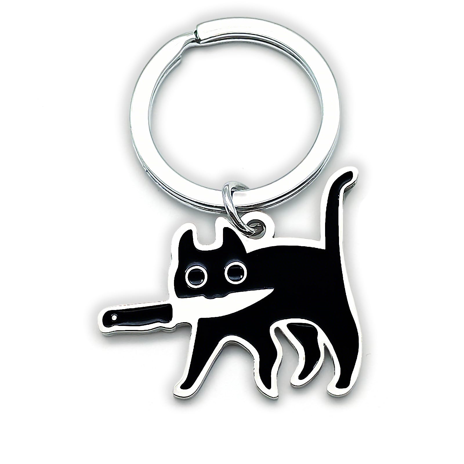 Zynara Schlüsselanhänger Schwarze Katze,Glücksbringer Geschenk für Katzenliebhaber,Glück Anhänger für Frauen, Männer, Kinder, Geschenke für Halloween, Geburtstag, Weihnachten