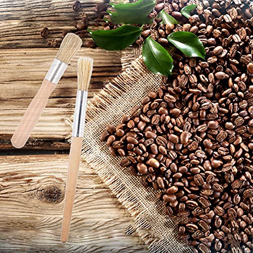 4 Stuck Kaffeepinsel, Kaffeemühle Reinigungsbürste Holz Kaffeemühle Bürste Espressobürste für Handkaffeemaschine… – Bild 5