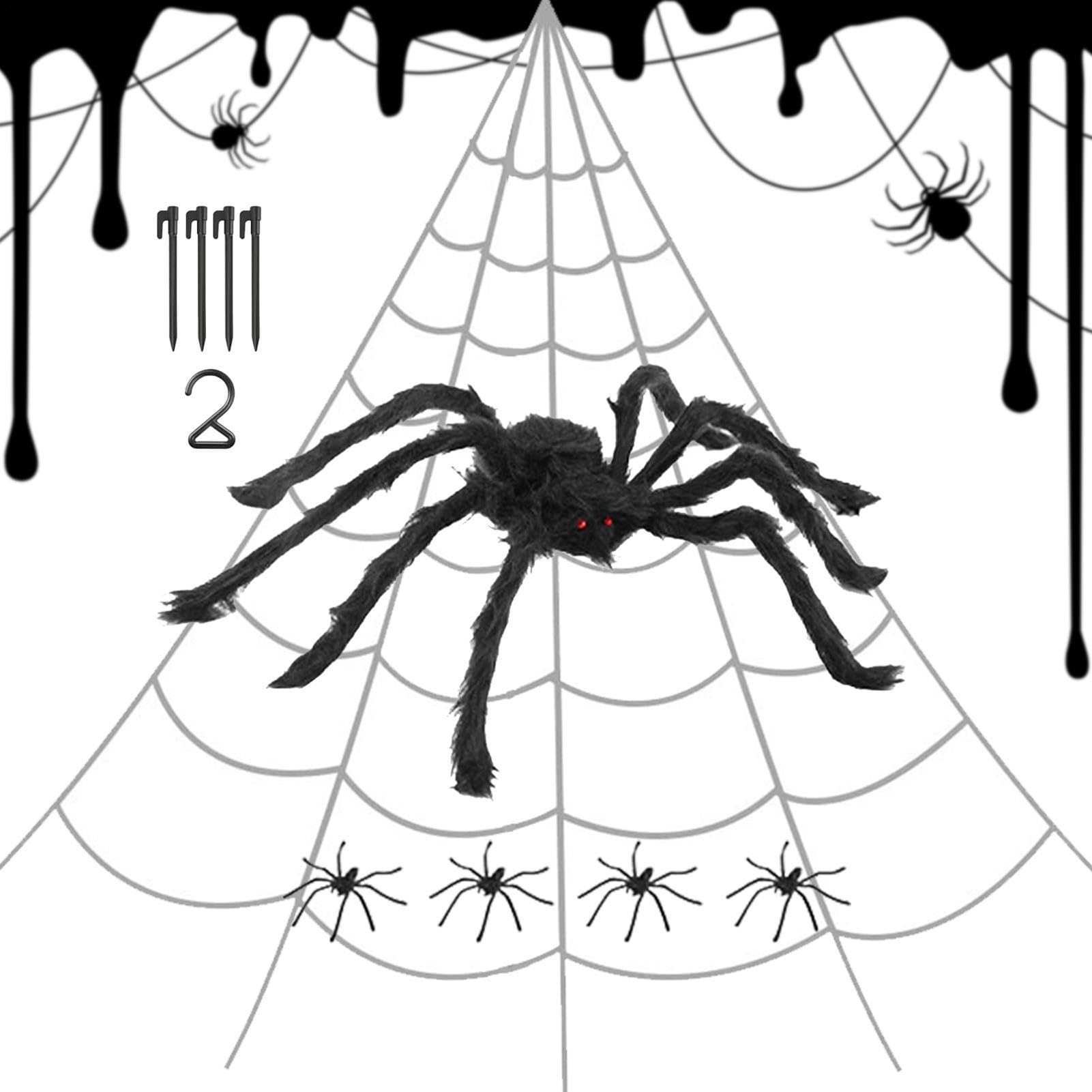 Decorazioni Di Halloween Per Esterni Decorazione gigante spettrale da | 7 m Ornamenti Cortile Spaventosi per interni, giardino, finestre, soggiorno, camera, ingresso