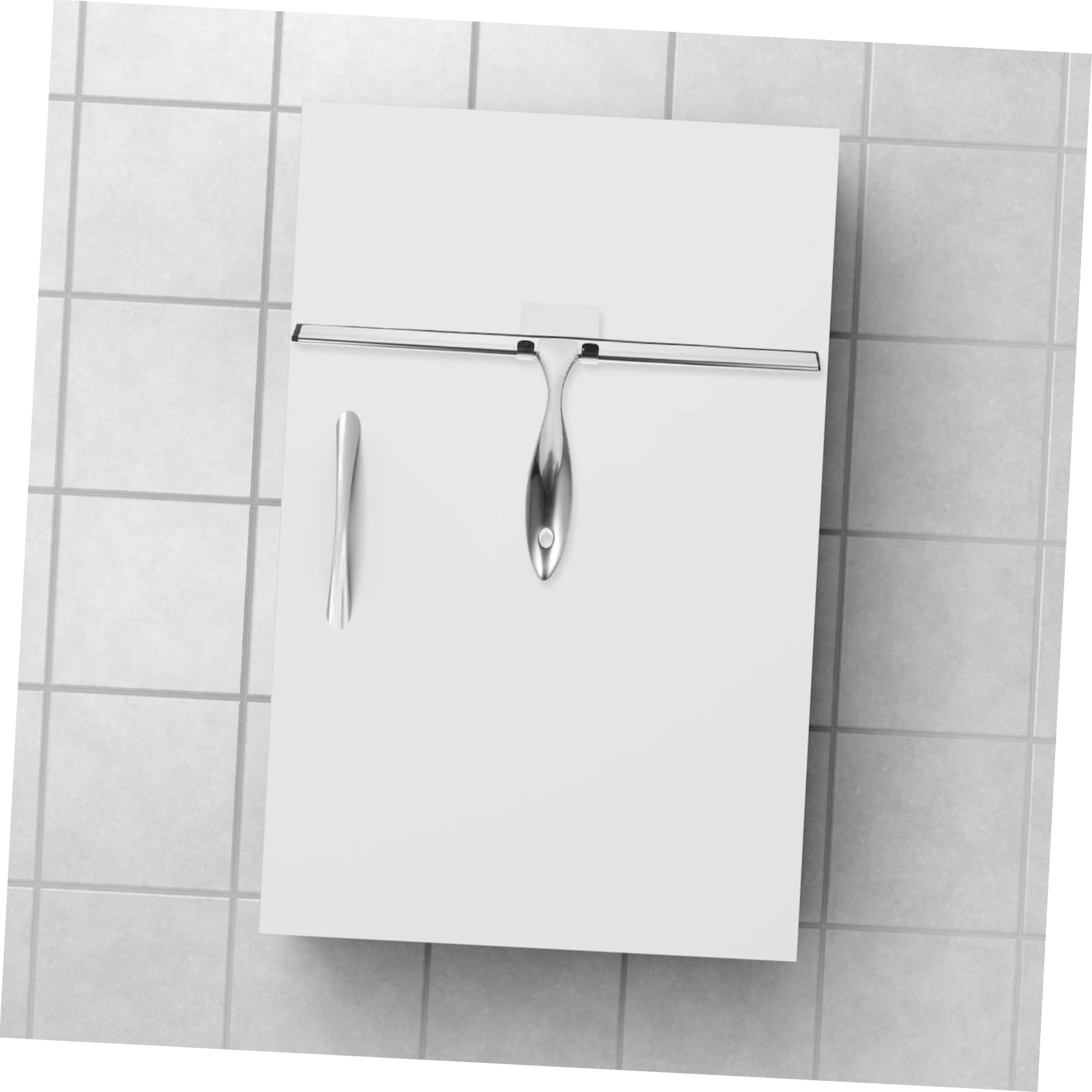 14 Zoll Duschabzieher Silber, aus Edelstahl, mit Silikon für Badezimmer