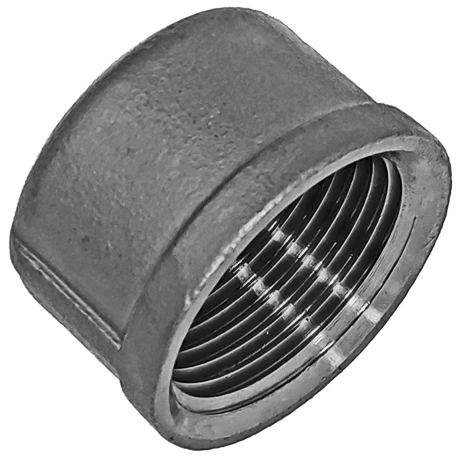 MegaHaustechnik Kappe rund 2 Zoll IG DN50 mit Innengewinde Innendurchmesser 57mm Gewindefitting aus Edelstahl V4A VA Trinkwasser geeignet rostfrei INOX Endstück Verschluss Deckel