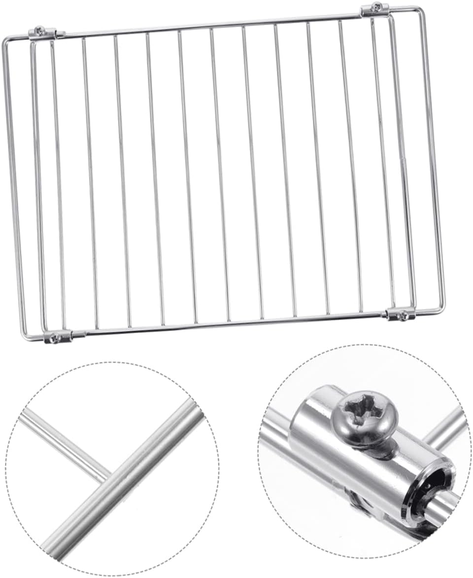 Telescopic Barbecue Grill Rack for Electric Ovens Stainless Steel BBQ Wire Rack Adjustable Baking Tool Non-Toxic Finish for Grilling and Roasting