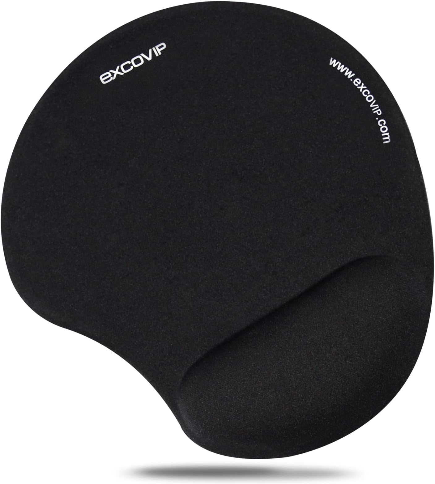 EXCOVIP Black Mouse Pad with Gel Wrist Rest Support, Comfortable Mouse Pad for Computer, Laptop, Home, Office & Travel