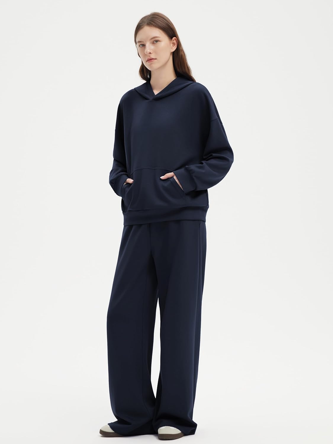 SUUKSESS Women 2 Piece Sets 2025 Oversized Hoodie Sweatshirt Wide Leg Sweatpants - Image 2