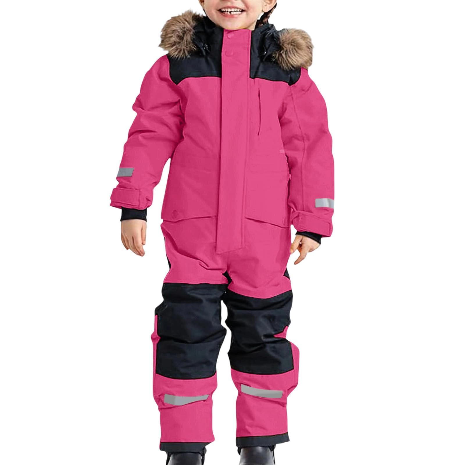 Traje de Nieve para niños, niñas y niños, de una Pieza, Moderno, Resistente al Viento, para Invierno, Exteriores, Snowboard y esquí.
