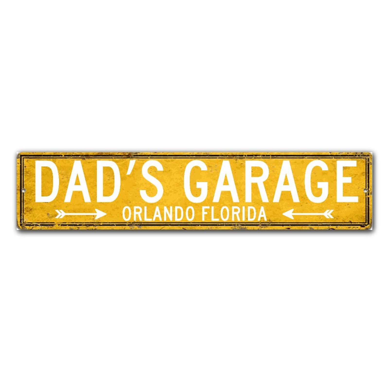 Plaque en bois Dad's Garage personnalisable pour créer une ambiance de ferme chaleureuse