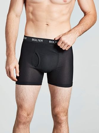 Bolter Men's Nylon Spandex Performance Boxer Briefs 4-Pack
