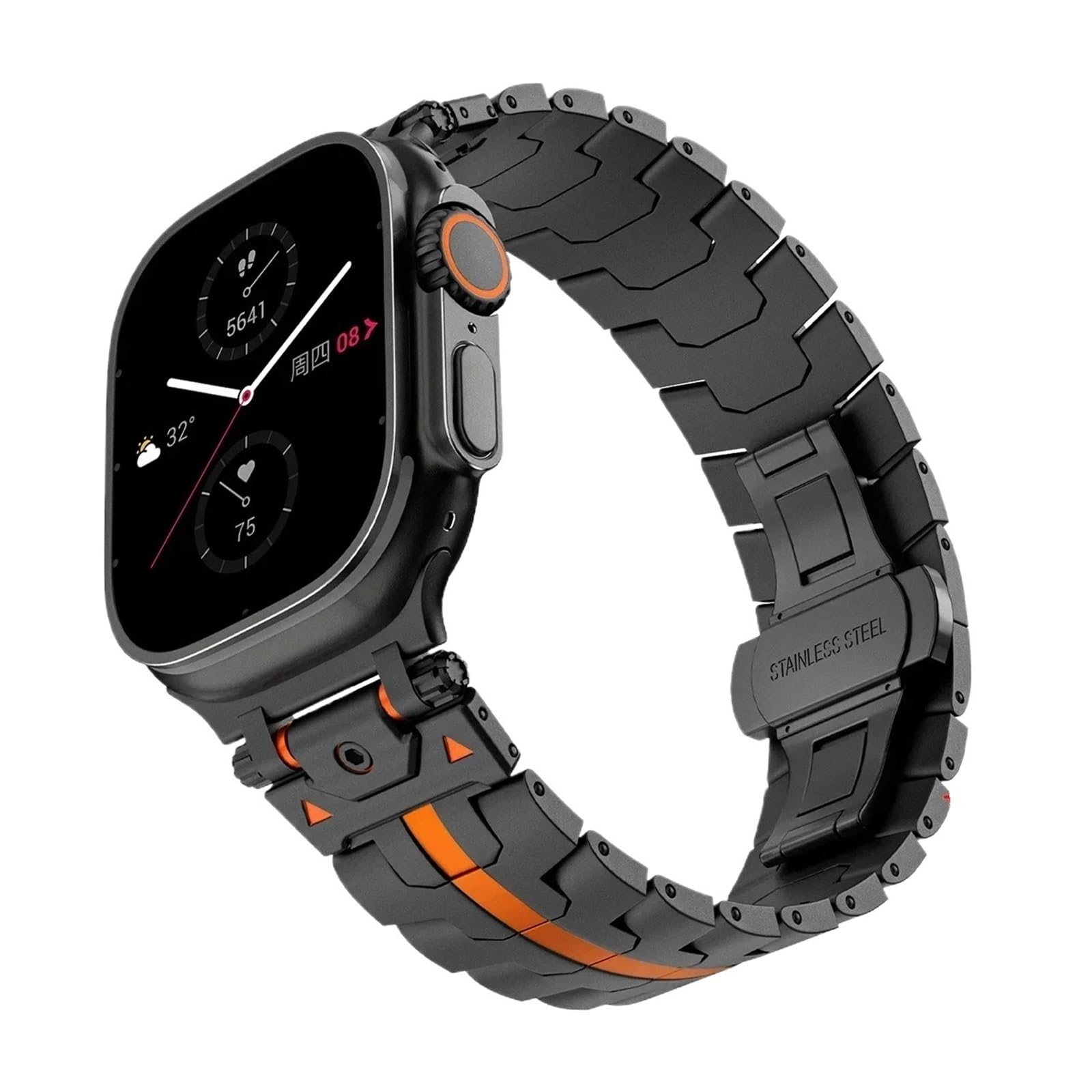 DASEB Correa para Apple Watch Ultra 2 49mm Series 10 9 8 7 se 6 5 4 Correa de acero inoxidable para iwatch 49 42 46mm 41 45mm 40 44mm Correas de reloj