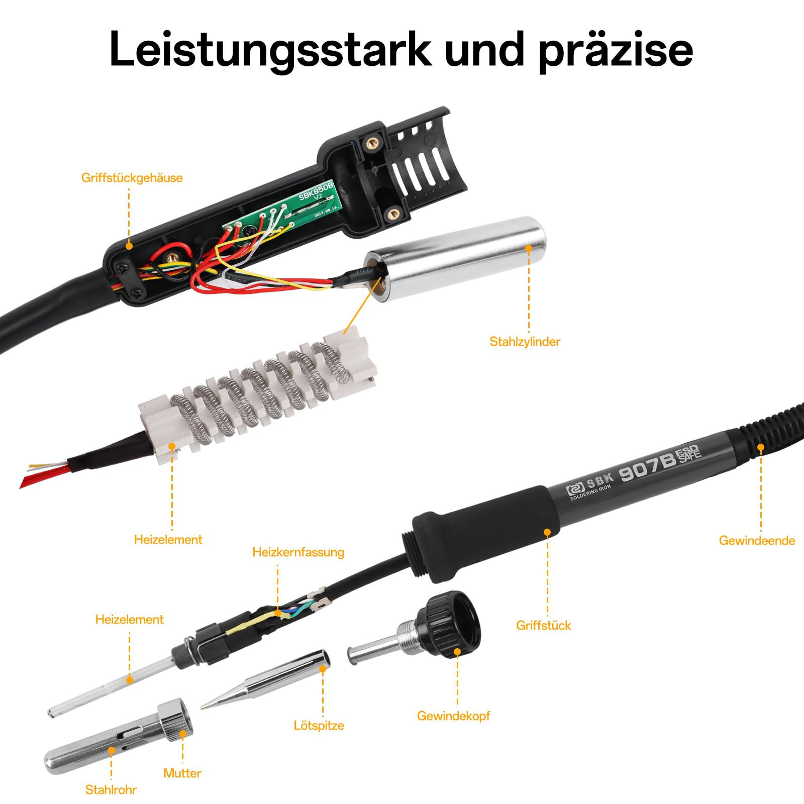 BK701D 700W Lötstation 2-in-1 Heißluft Rework Lötkolbenstation SMD ESD sicher