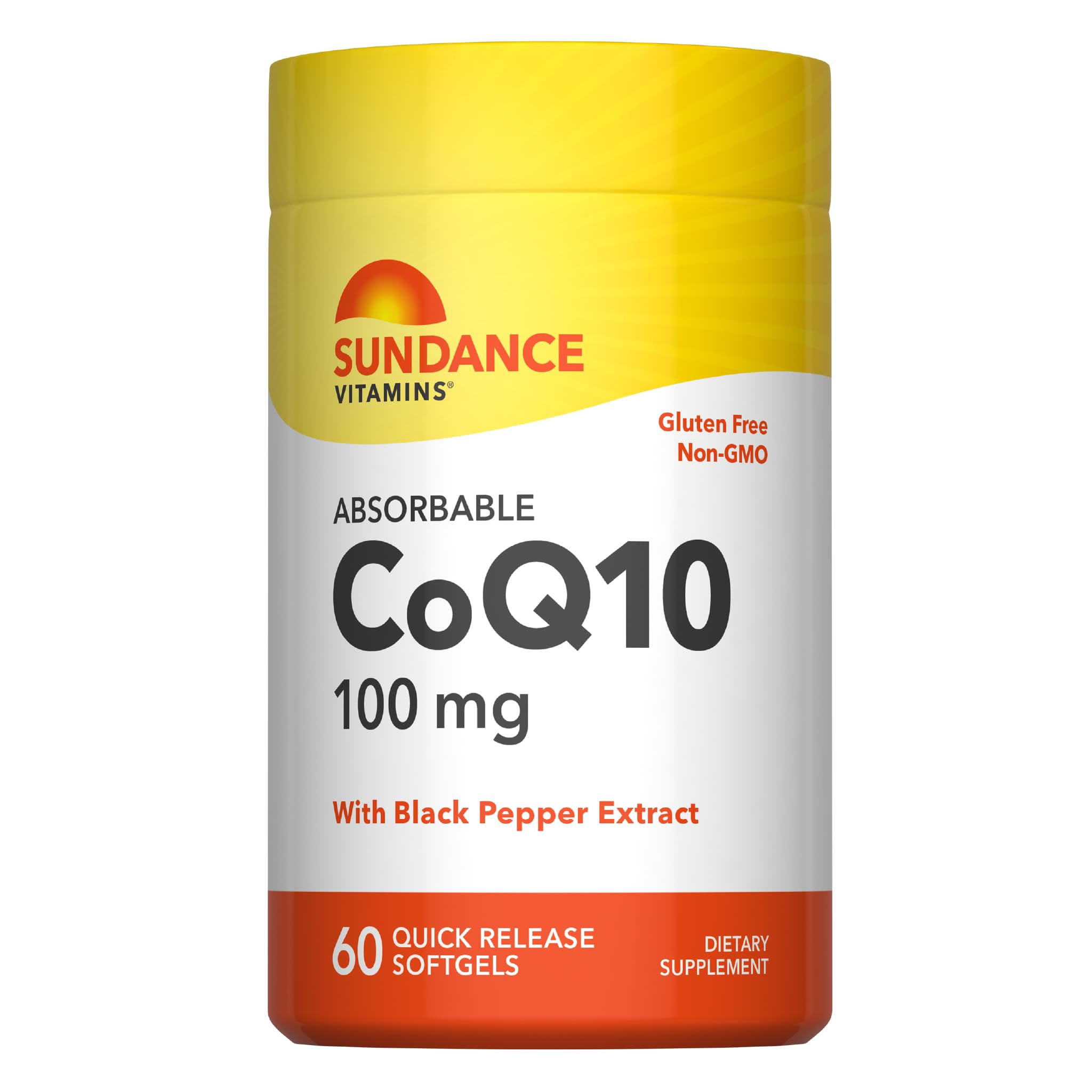 Sundance CoQ10 100mg Softgels | 60 Count | with Black Pepper Extract