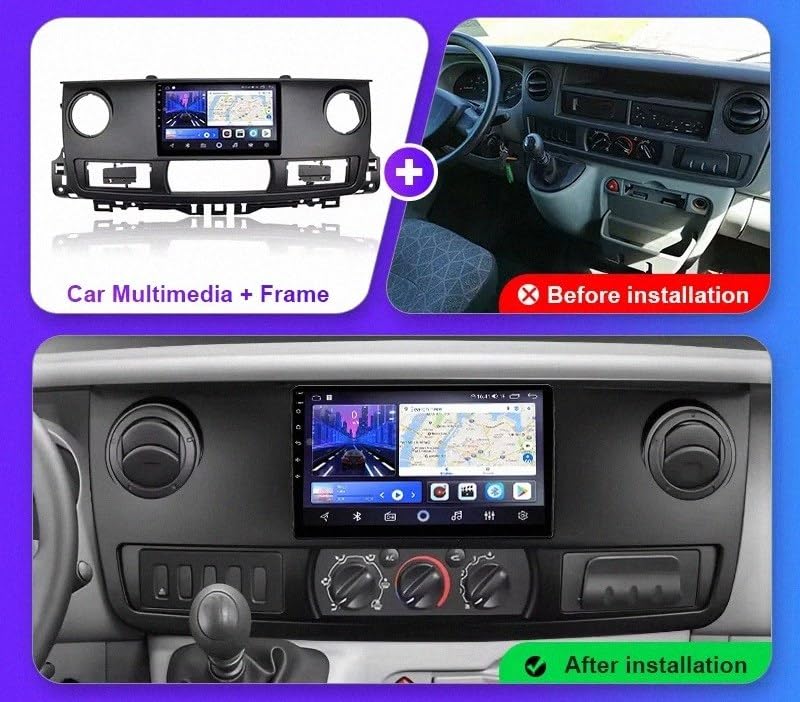 Pantalla de coche para Renault Master 2003-2011 con GPS y manos libres Bluetooth 2