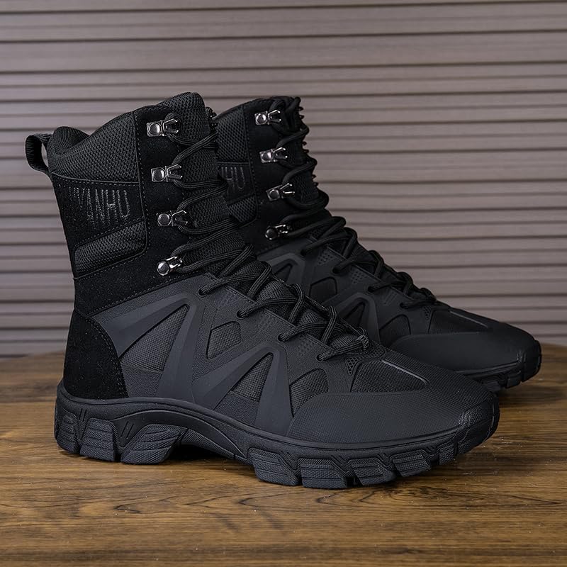 Military Tactical Boots for Men Combat Army Boots with Lightweight Waterproof Boots for Hiking Motorcycle Riding