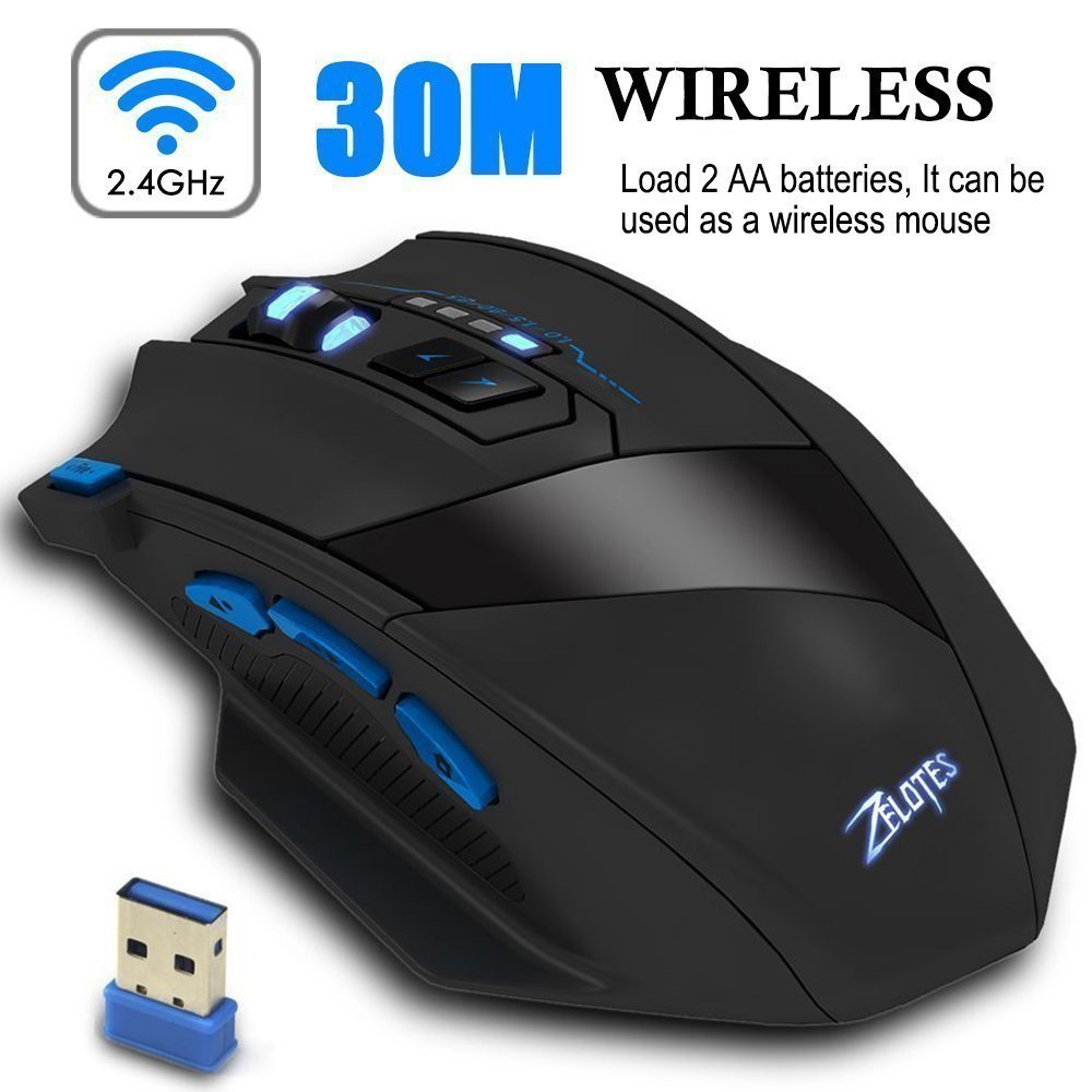 Zelotes F15 2.4G Professional Wireless Gaming Mouse with USB