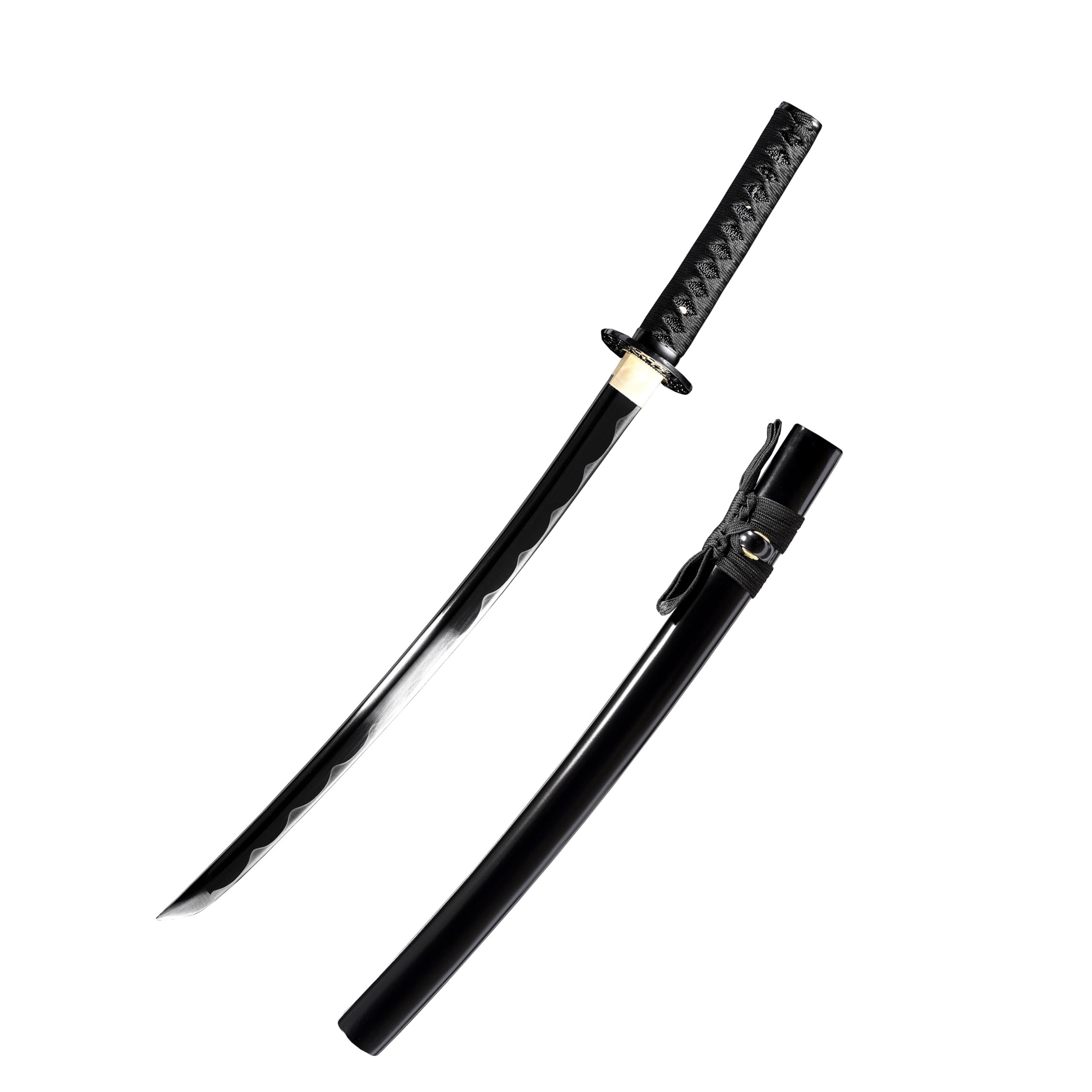 JIHPEN sword,Wakizashi and Tanto Full Tang Katana Sword Set,Spring Steel, Sharp,