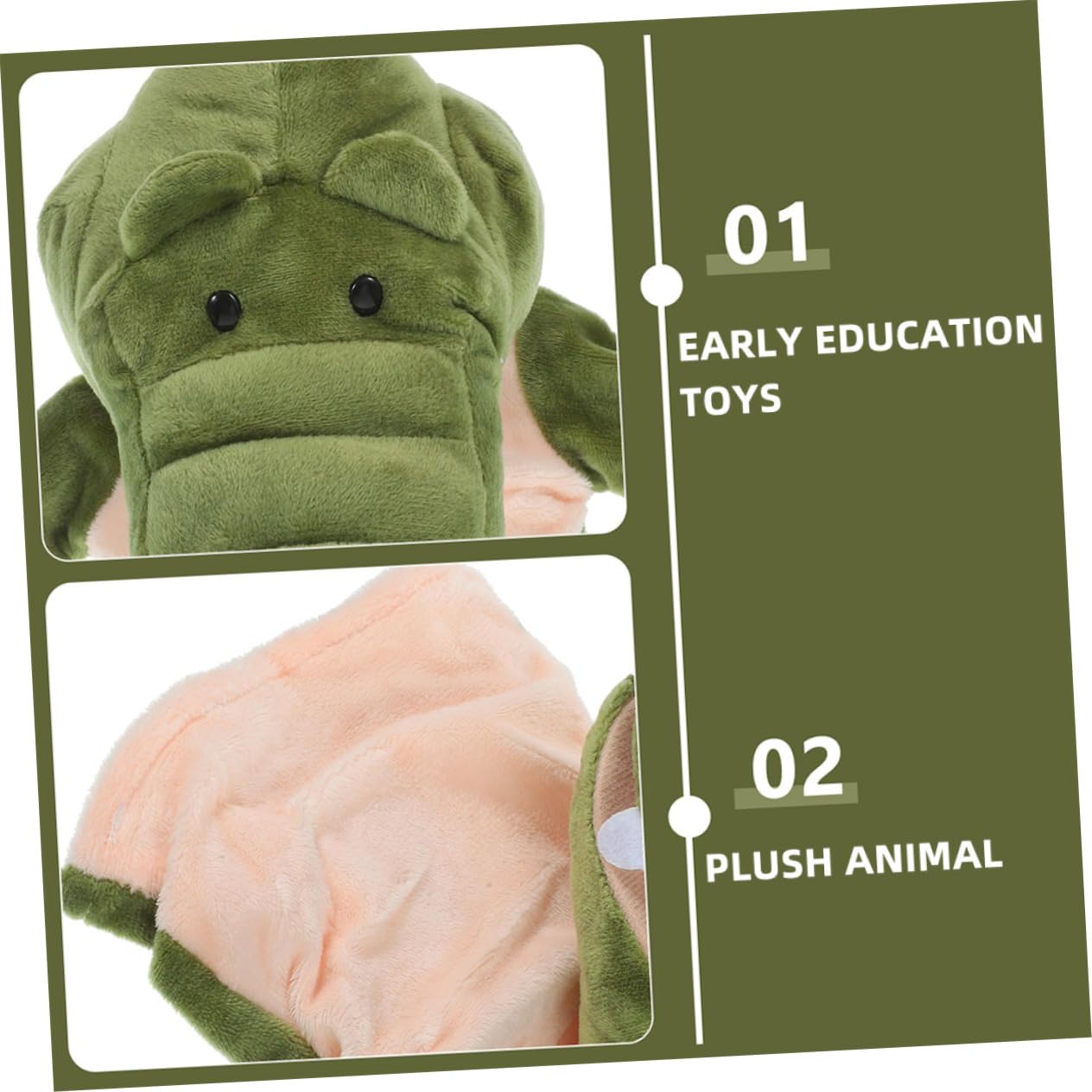 Yardwe 2pezzi Marionetta Da Mano Coccodrillo Giocattolo Peluche Morbido Imbottito Animale Marionette Per Ragazzo Educativo Burattini Per Interazione Genitore-figlio