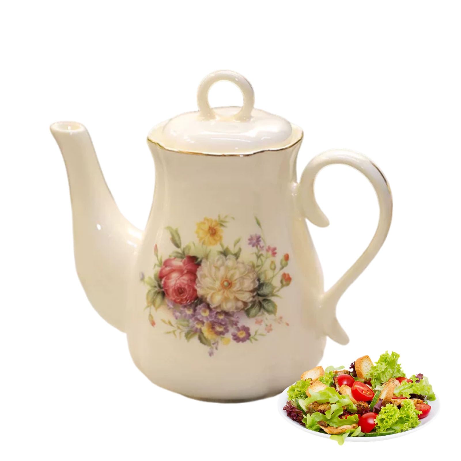 Ceramic Soy Sauce Bottle with Lid,Oil Dispenser Bottle for Kitchen Tabletop