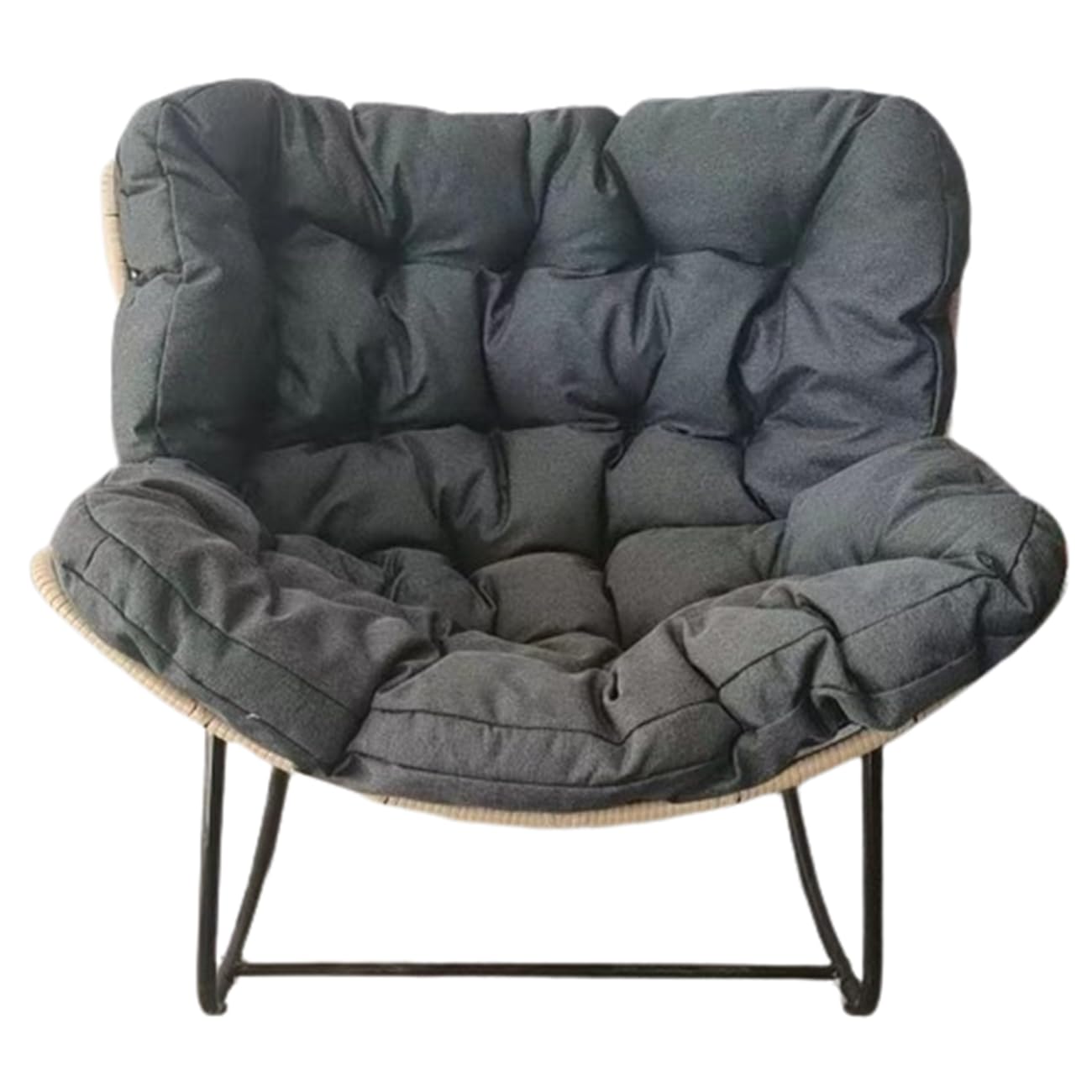 Poltrona A Dondolo Moderna Per Interni - Seduta Ergonomica Imbottita Per Soggiorno, Camera O Balcone - Foto 3