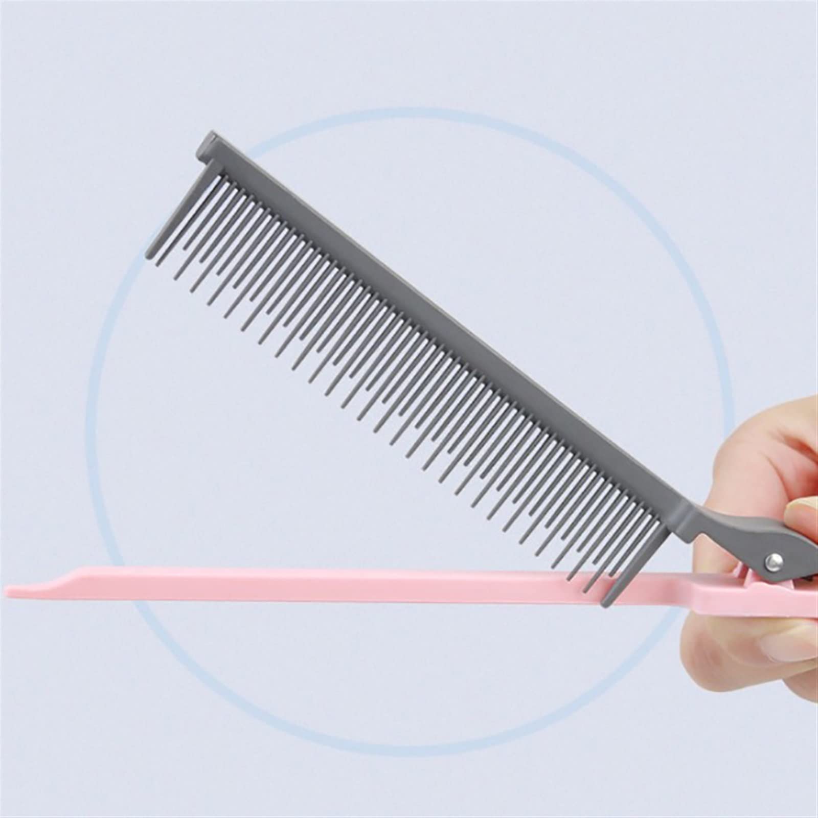 DieffematicSZ Grzebień Hair Cutting Zonal Comb Modeling Plastic Hairpin Tail Comb (Color : Schwarz)