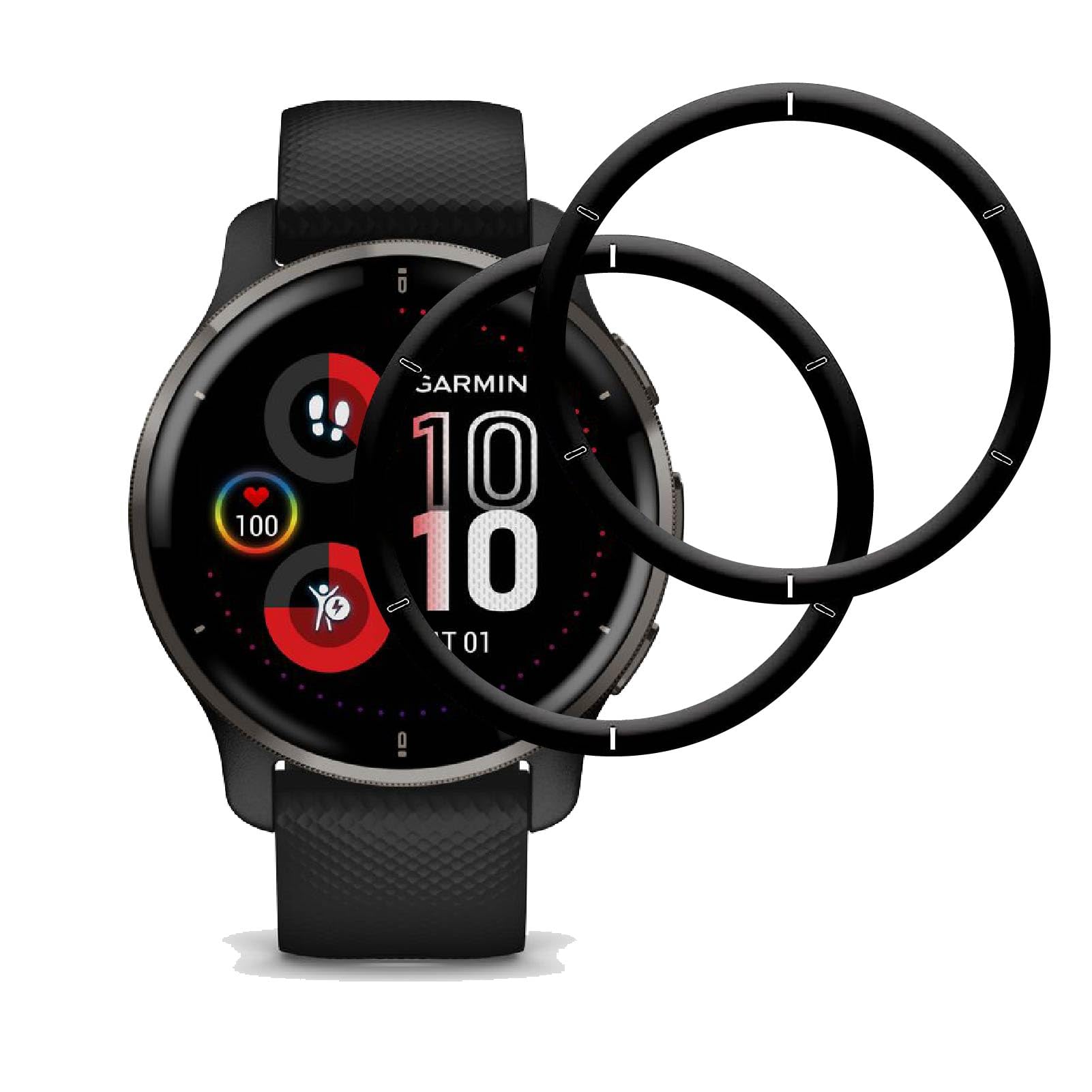 Amazon | 【2枚セット- 国産旭硝子素材】対応 Garmin venu 2 Plus 
