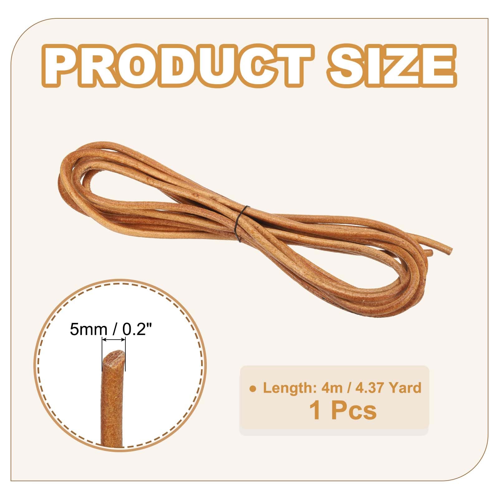 PATIKIL Round Braided Leather Cord - Image 2