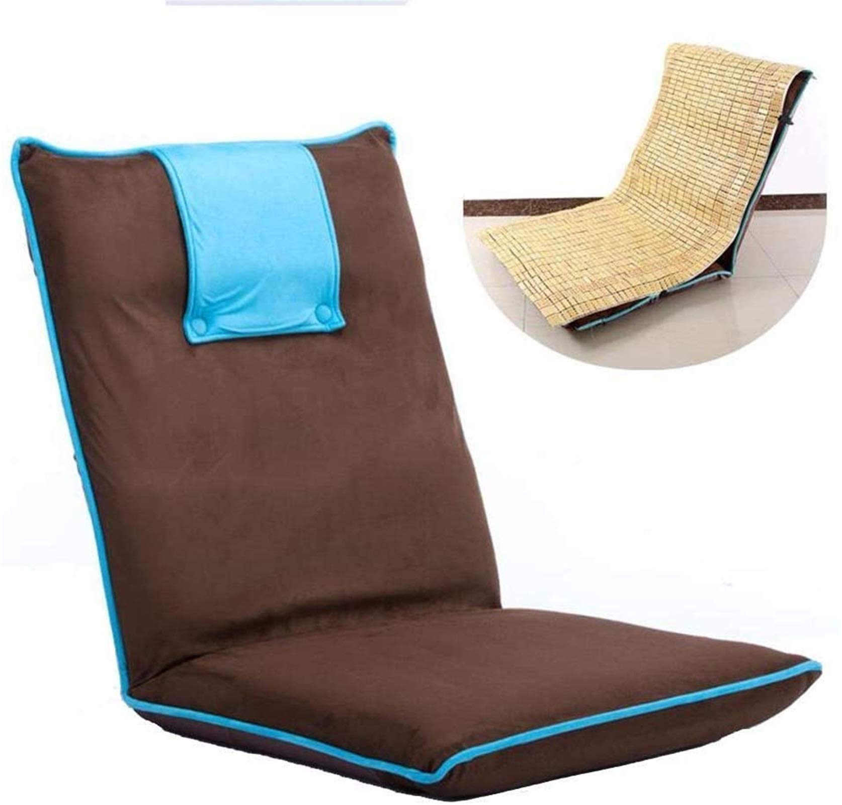 Chaise de camping légère et pliante bleue réglable pour loisirs