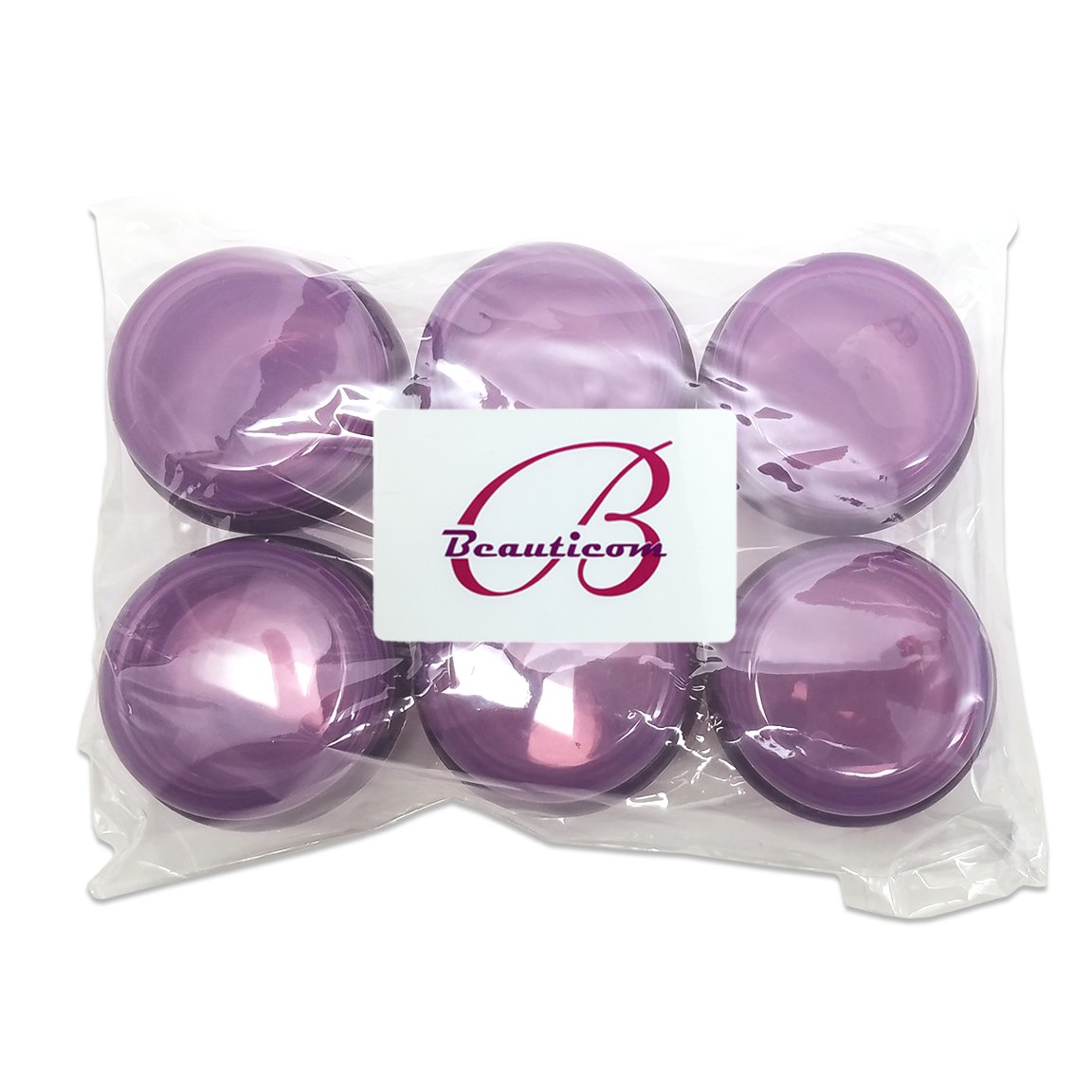 Beauticom 72 Pieces 50G/50ML Purple Color Frosted Container Jars with Inner Liner for Small Jewelry, Beads, Charms, Rhinestones, Nail Accessories - BPA Free