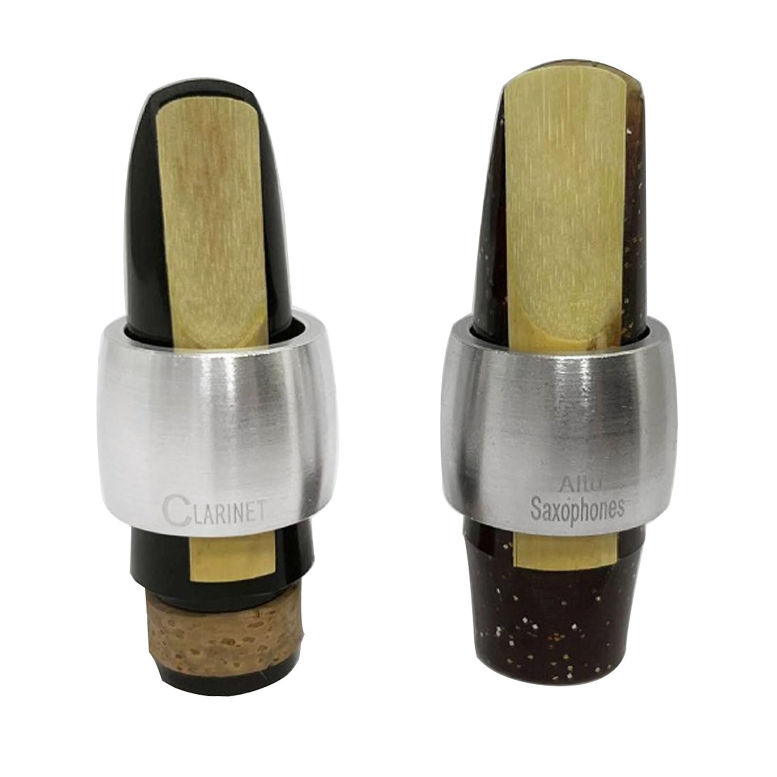 IWOMA Aluminum Wide Saxophone Mouthpiece Fastener Clip Compact Sax Ligatures for Tenor/Alto/Saxophone Mouthpiece